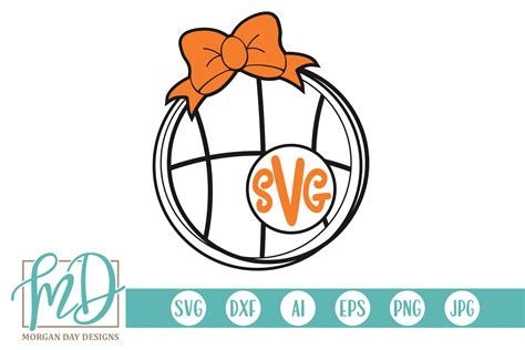 Basketball Monogram SVG By Morgan Day Designs | TheHungryJPEG