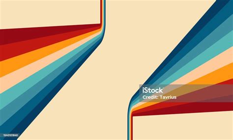 Vintage Striped Backgrounds Posters Banner Samples Retro Colors From The 1970s 1980s 70s 80s 90s ...