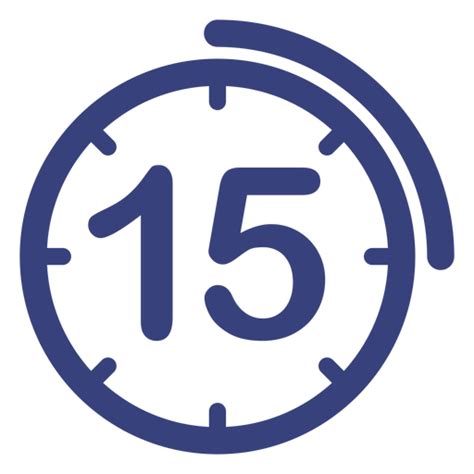 15 minutes clock icon - Transparent PNG & SVG vector file