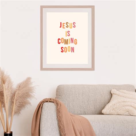 Jesus is Coming Soon Holy Scripture Print, Modern Bible Verse Wall Art ...