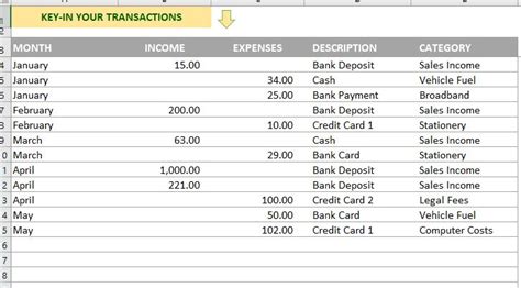 Excel Accounts Template