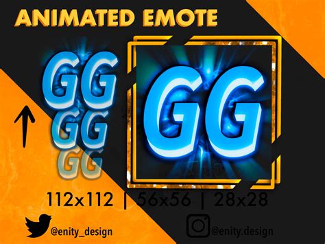 Animated GG Emote Blue Blue Emote Twitch GG Emote - Etsy