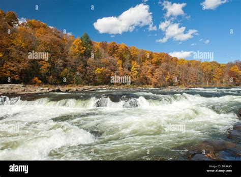 FALL FOLIAGE OHIOPYLE WATERFALLS YOUGHIGHENY RIVER OHIOPYLE STATE PARK FAYETTE COUNTY ...