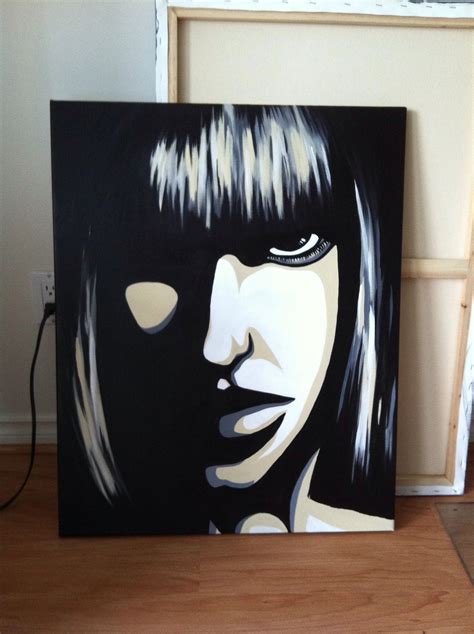 Acrylic painting on canvas. Black and white girl. | Acrylic painting canvas, Painting, Black and ...