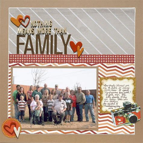 Nothing Means More Than Family | Family scrapbook layouts, Photo ...