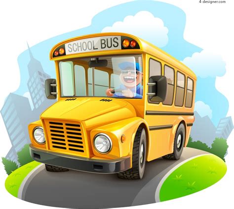 12 Cartoon School Bus Vector Images - Cartoon School Buses, Happy ...