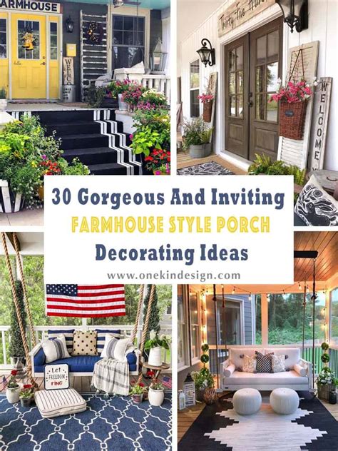 30 Gorgeous And Inviting Farmhouse Style Porch Decorating Ideas