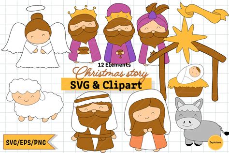 Christmas Story Svg Clipart Graphic by zepiaizee · Creative Fabrica