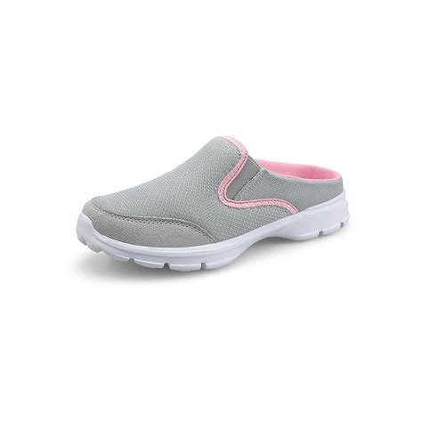 Gomelly - Gomelly Women's Backless Walking Sneakers Summer Slip-on Mule Shoes Closed Toe ...