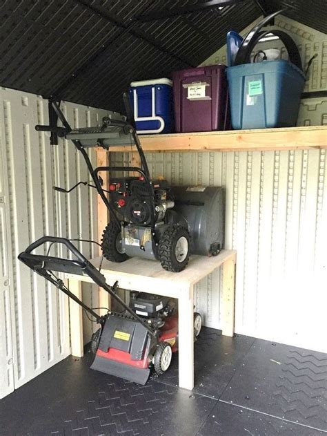 diy lawn mower storage ideas - Min Rupp