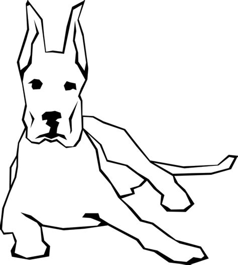 Dog Simple Drawing clip art Free vector in Open office drawing svg ...