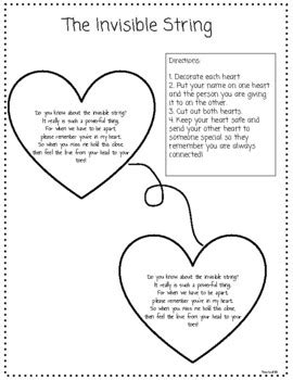 The Invisible String - Activity FREEBIE by TeacherFYI | TPT