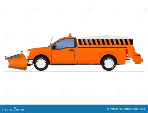 Cartoon snow plow stock vector. Illustration of municipal - 104324708