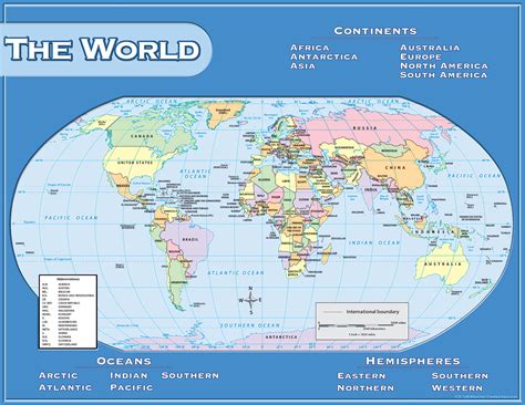 World Map Chart - TCR7658 | Teacher Created Resources