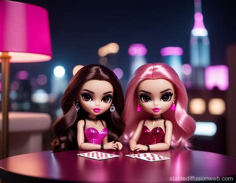 Urban Playtime: Bratz Dolls in Luxury Kitchen | Stable Diffusion Online