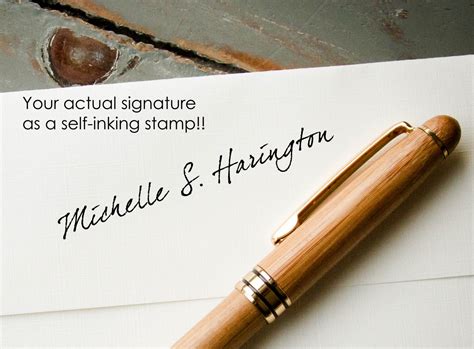 Custom Signature Stamp Your Signature on a Stamp Self Inking