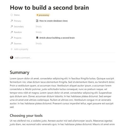 Build a second brain in Notion (with template)