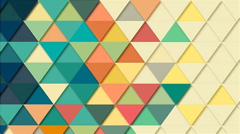 Colorful, geometry, triangle, pattern, HD wallpaper | Wallpaperbetter