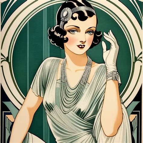 Vintage 1930s Art Deco Glamour Print | MUSE AI