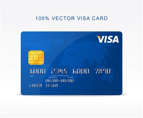 Free Vector Visa Credit Card - - Fribly