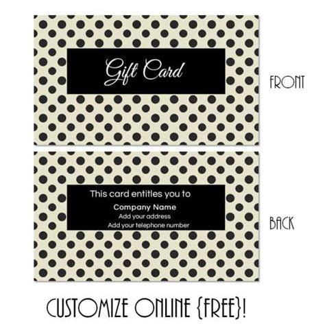 FREE Gift Card Template | Create Gift Cards Online