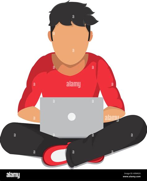 Boy with laptop design Stock Vector Image & Art - Alamy