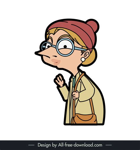 Irma gobb mr bean s girl friend icon cartoon character sketch Vectors ...