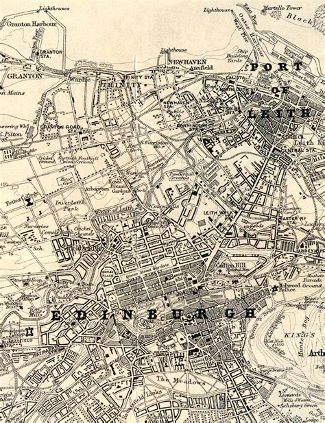 Map of Edinburgh & Leith - 1925 - enlarged