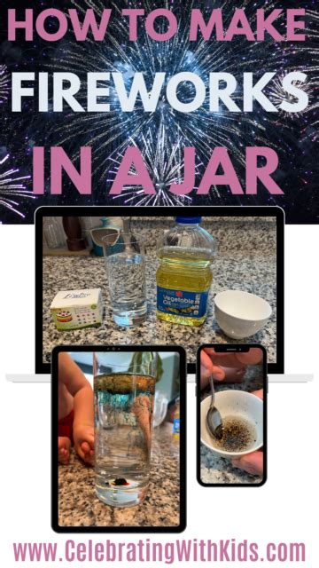 How to make fireworks in a jar - Celebrating with kids