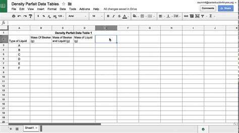 Using Google sheets to make a data table - YouTube