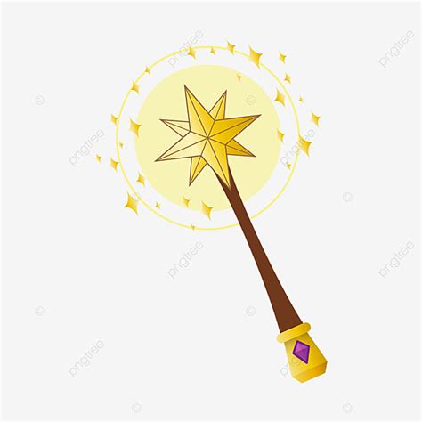 Magic Wands Vector PNG Images, Golden Magic Wand Clip Art, Magic Wand ...