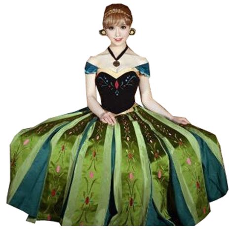 2018 Anna Coronation Dress Princess Anna Costumes Outfit Anna Cosplay ...