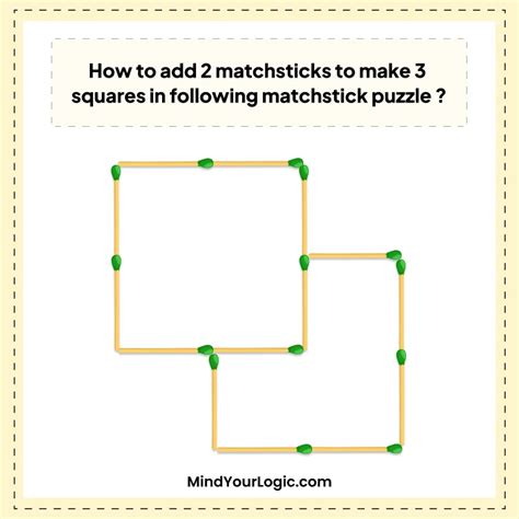 Matchstick puzzles with answers to improve your brain - mindyourlogic.com