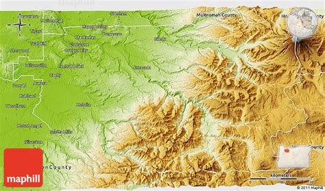 Physical 3D Map of Clackamas County