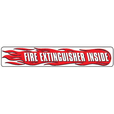 Fire Extinguisher Inside with Flames Truck Decals - Right Side - EZ ...