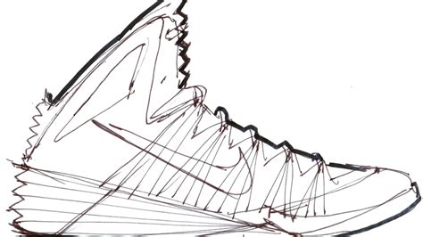 Basketball Shoes Sketch at PaintingValley.com | Explore collection of Basketball Shoes Sketch