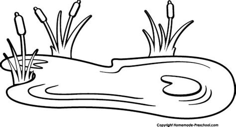 Duck Pond Black And White Clipart - Clipart Kid | Pond drawing, Coloring pages, Lily pads