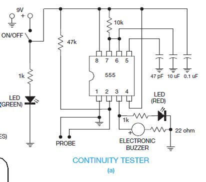 Continuity tester Given a schematic layout, create a sc... | Chegg.com