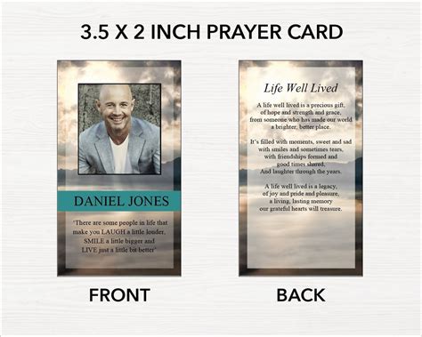 Mountain Funeral Prayer Card – Funeral Templates