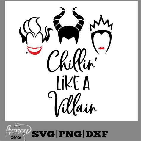 Chillin' Like a Villain SVG, Ursula Svg, Maleficent Svg, Halloween Svg ...