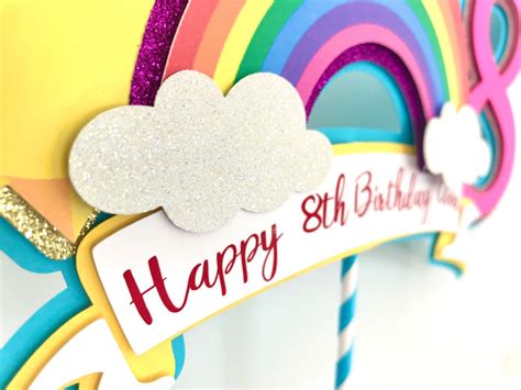 Rainbow Birthday Banner Rainbow Birthday Decorations - Etsy