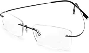 Flexible Titanium Rimless Transition Bifocal Reading Glasses +2.00 ...