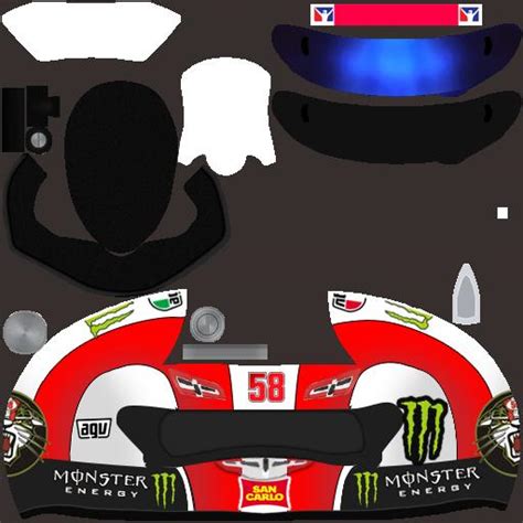 Marco Simoncelli replica helmet by Rusty Walsh - Trading Paints