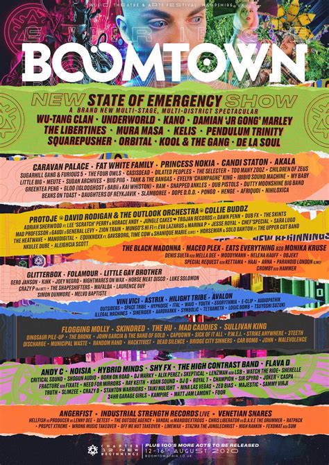 Boomtown 2020 Lineup Poster : r/BoomtownFestival