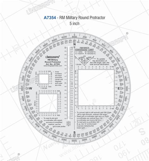 A7354 - RM Military Round Protractor