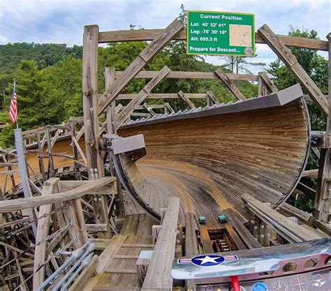 Flying Turns at @Knoebels is one of the most unique roller coasters in ...