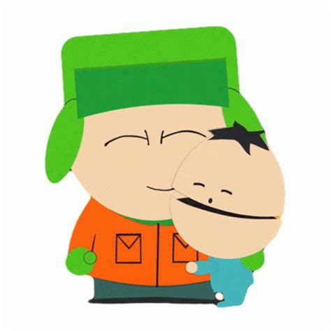 Hugging Kyle Broflovski Sticker - Hugging Kyle Broflovski Ike Broflovski - Discover & Share GIFs