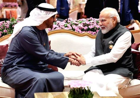 Prime Minister Narendra Modi with the President of the United Arab ...