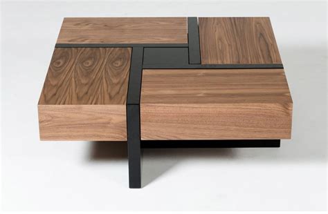 Wood Geometric Coffee Table | solesolarpv.com