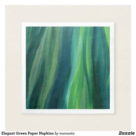 Elegant Green Paper Napkins | Zazzle.com | Green paper, Paper napkins, Personalized paper napkins